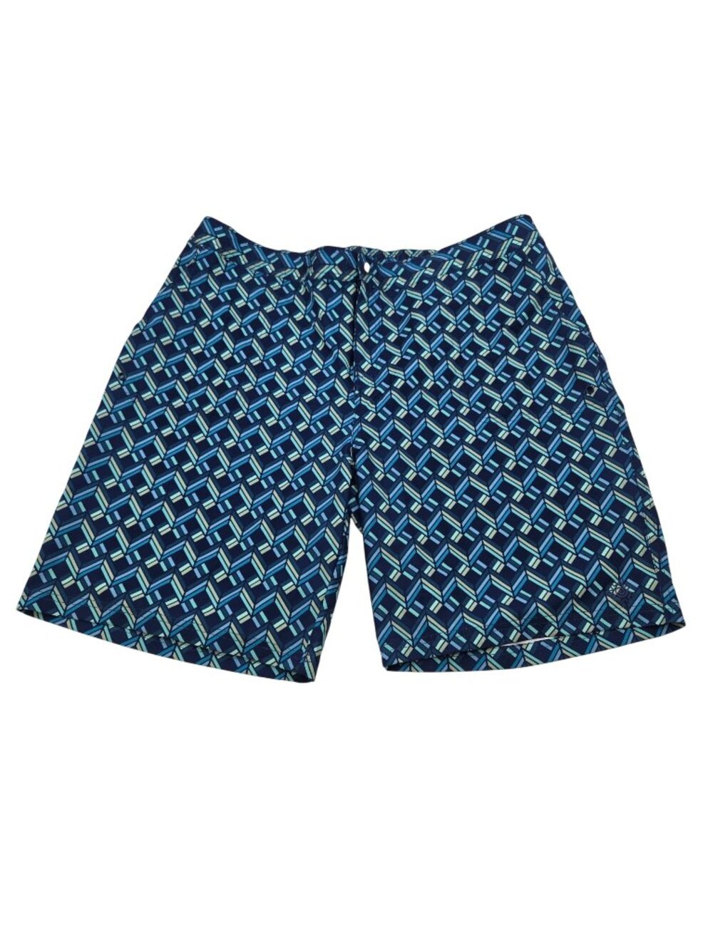 UV Skinz Mens Board Shorts Blue/Multi Chevron Print Size 2XL Pockets